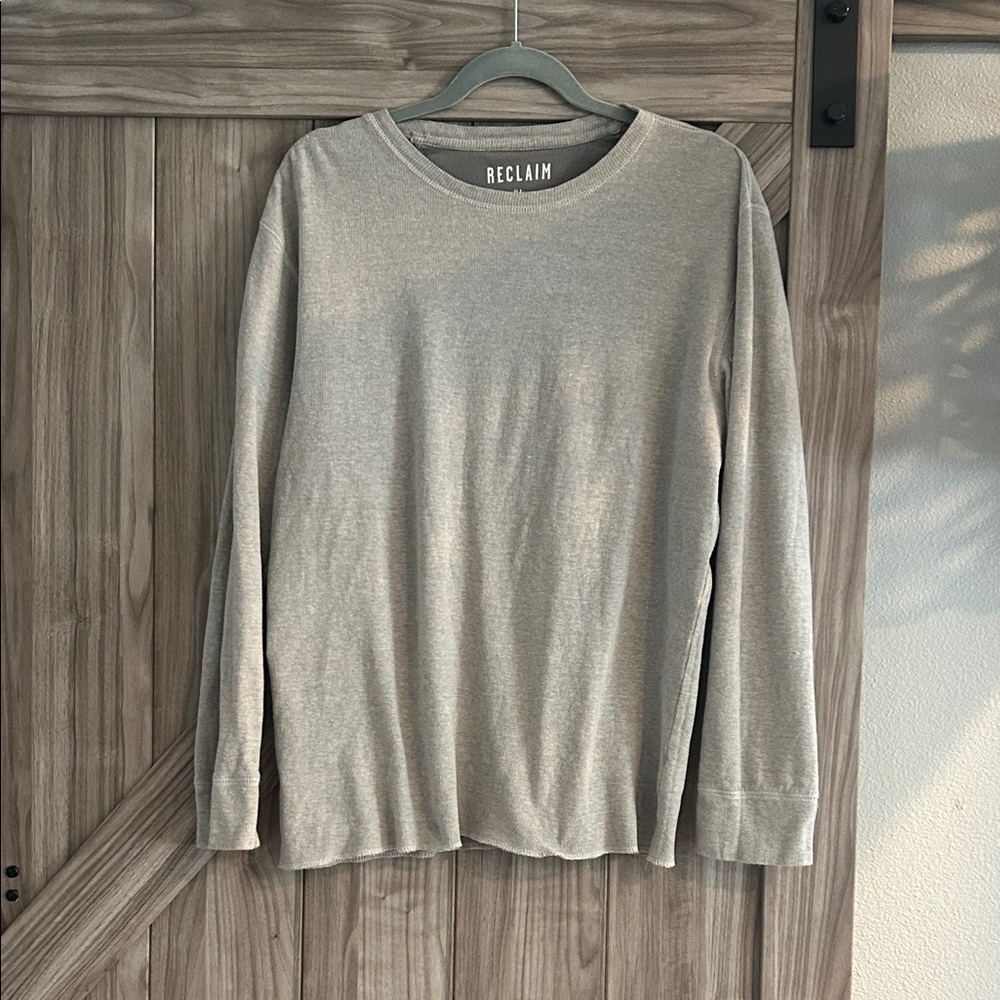Reclaim Men's Classic Khaki Colored Long Sleeve‎ Tee Size XL